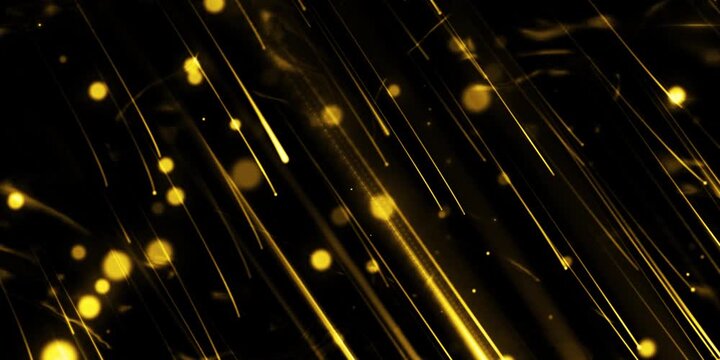 Gold ink in water shooting with high speed camera. Gold glitter background with sparkle shine light confetti. Super Slow Motion at 1000fps. effect. blue glitter