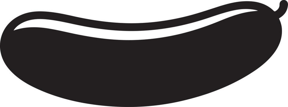english cucumber glyph icon vector. english cucumber sign. Black icon silhouette vector