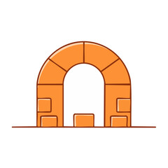 Fototapeta premium Cartoon Brick Oven Icon