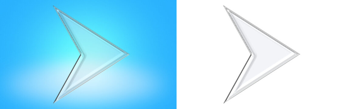 Glassmorphism Double Arrow Forward Navigation Button UI PNG