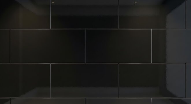 Black rectangular subway tiles wall pattern