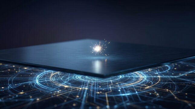 Revolutionary Digital Technology Platform Illustrating Advanced AI Processing and Data Connectivity for Future Innovation and High-Performance Computing