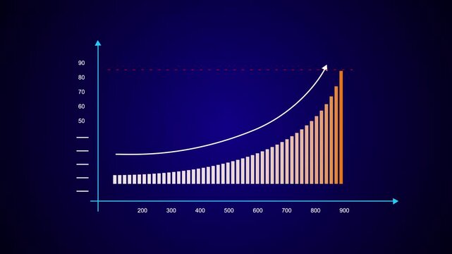 Advanced Data Graph Processing Interface HUD Sci Fi 2D texture. Blue background