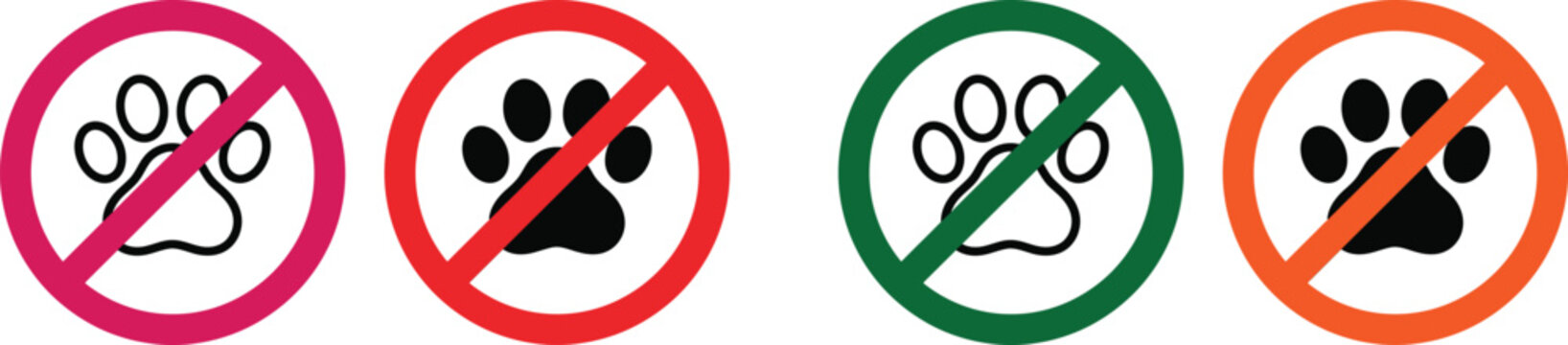 No pets allowed signs