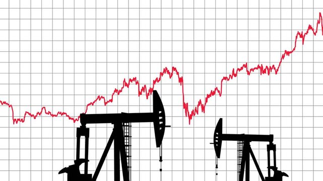 Oil derricks - financial background loop