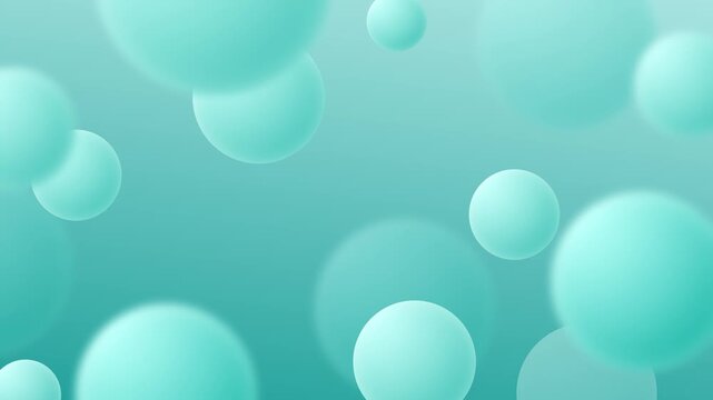 Abstract blue floating circles - loop background