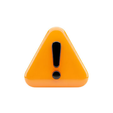 Orange triangle warning sign with exclamation mark and black border.