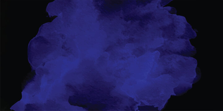 Deep blue ink cloud dissolving in black water with subtle light diffusion abstract concept