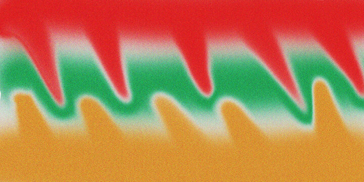 Abstract Textured Background with Red, Green, and Yellow Waves and Jagged Edges