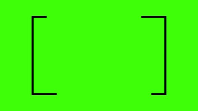 rectangle forming with quotation marks on green screen video animation