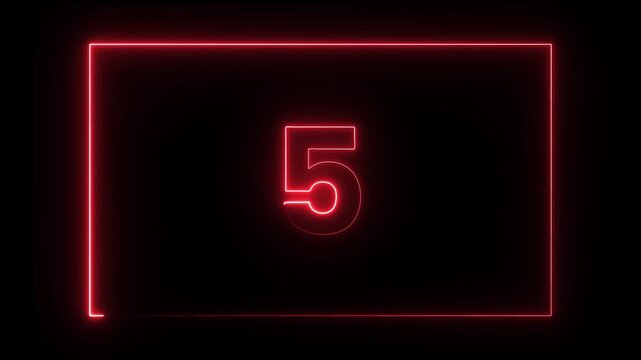 countdown timer progressing on black background video numbers nine five