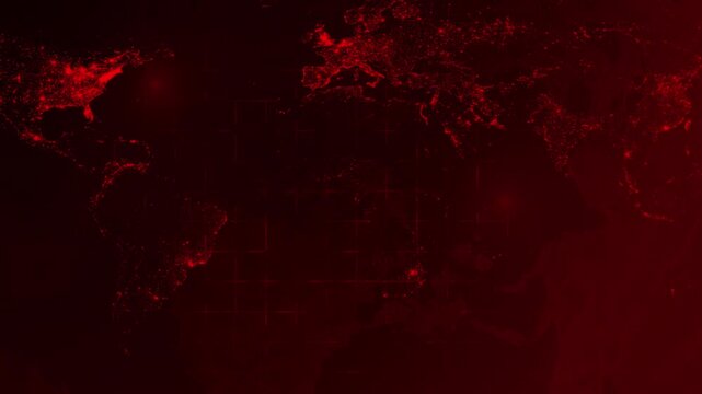 Cybersecurity World Map Background for Security Monitoring System