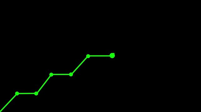 green line graph on black background chart data visualization trend