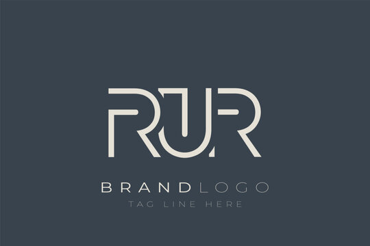 RUR abstract letter logo design. Modern Business Logo Design With Abstract Typography and Contemporary Style