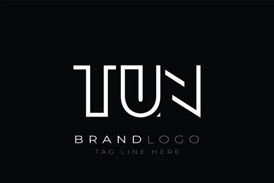 TUN abstract letter logo design. Modern Business Logo Design With Abstract Typography and Contemporary Style
