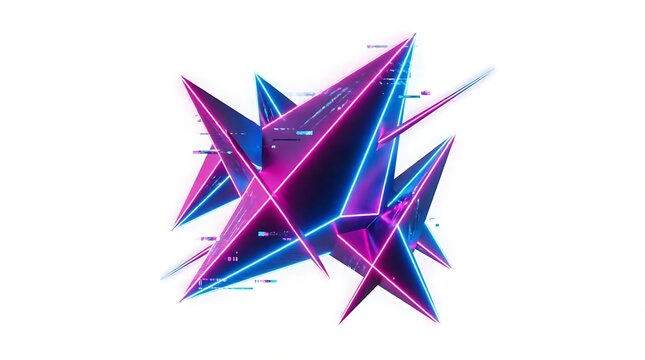 Abstract geometric origami bird shape with colorful vector design elements and flying arrow style symbols on a creative background