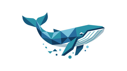 Obraz premium Geometric Whale Illustration