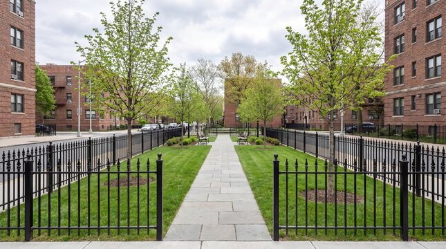 Cable railing fence, Hillside terrace boundary, Stainless steel architecture, Panoramic safety barrier, Clean landscape view