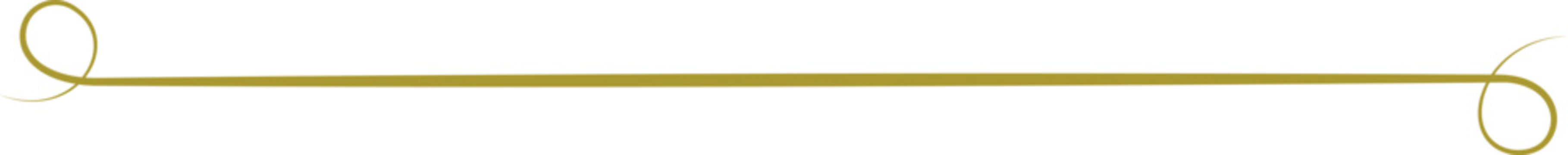 Golden swirl flourish divider line with loops