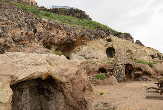 ancient cities of Cappadocia made of volcanic lava