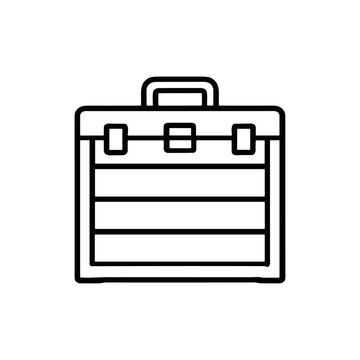 Toolbox Case &ndash; Portable Tool Storage icon logo flat vector design