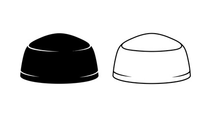 black and white dome shapes on white background © Imagevector