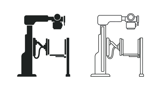 dds robotic arm line and silhouette automation