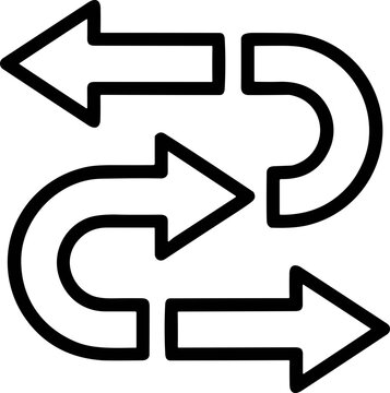 Circular Arrows Icon: Cycle, Repeat, Loop, Back and Forth Motion