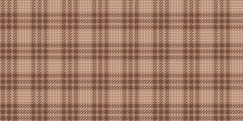 Universal Scottish plaid glen check pattern in a brown beige palette for design backgrounds and fabric printing © Катерина S