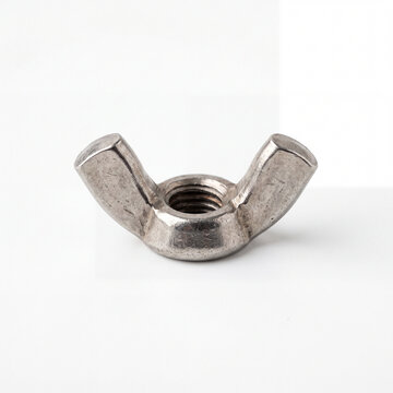 A wing nut set on a white background