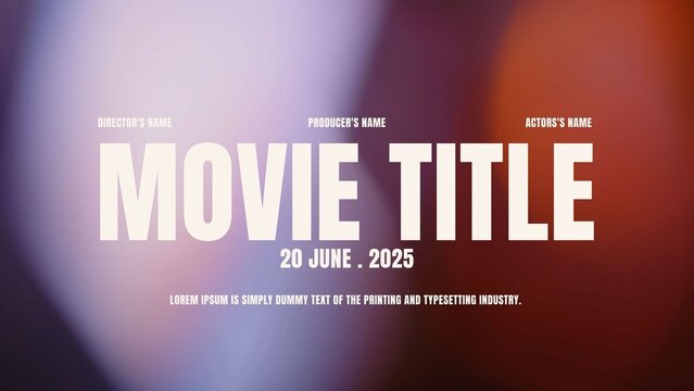 Luminous Frames &ndash; Elegant Cinematic Movie Title Animation with Soft Light Leaks and Modern Typography for Drama Films, Creative Documentaries and Artistic Storytelling Projects
