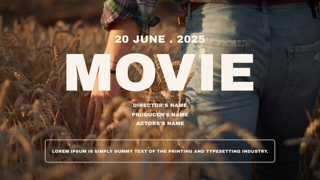 The Last Summer &ndash; Warm Cinematic Movie Title Animation with Bold Modern Typography for Coming-of-Age Films, Romantic Dramas and Nostalgic Storytelling Projects
