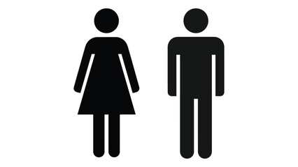 gender symbols flat icon on white background male female sign toilet © MDSAEEM