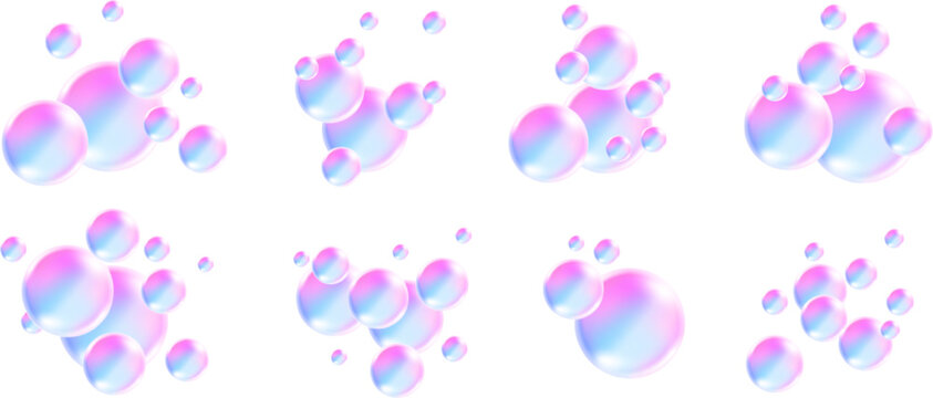 Pink 3D bubble gum sphere background.