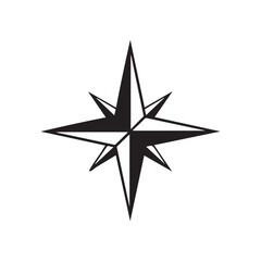 Obraz premium Classic Navigation Compass Rose Symbol for Direction, Travel, and Global Exploration Journey