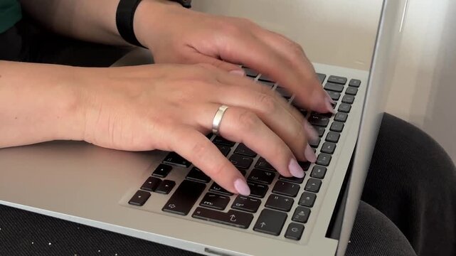 typing on keyboard