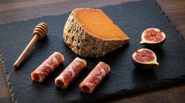 Tabla de queso gourmet con higos jam&oacute;n