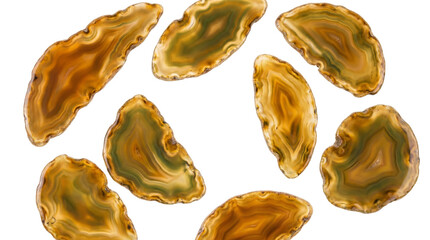 Obraz premium Natural agate slice elements for luxury branding, beauty campaigns and premium packaging designs.
