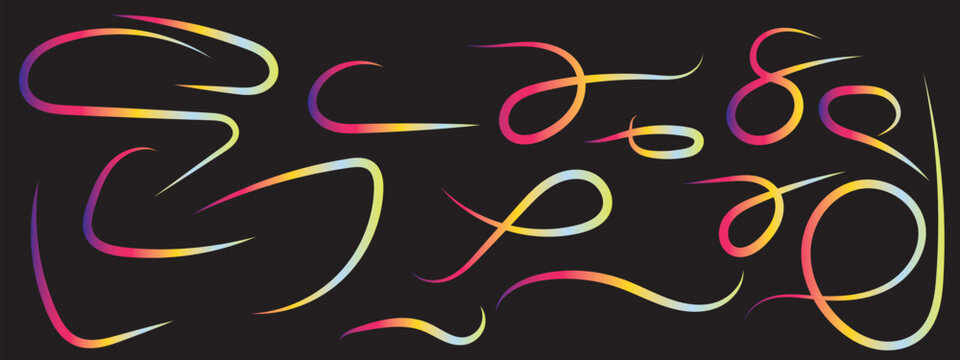 Vibrant rainbow colored swirling lines and shapes on fathers day