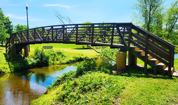 Bridge in Yowell Meadow Park in Culpeper, Virginia, USA