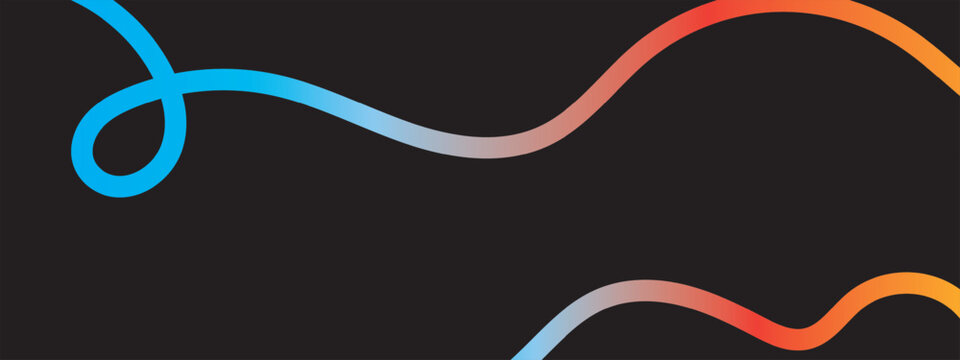 Vibrant multicolored wavy lines on a design element fathers day