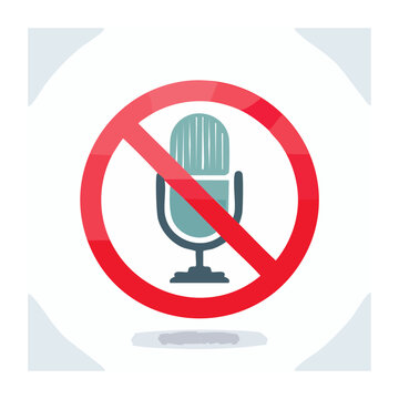 No Microphone Sign Icon
