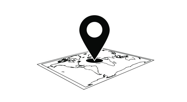 map pin icon on world map