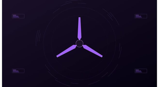Futuristic hud loading spinner animation with animation