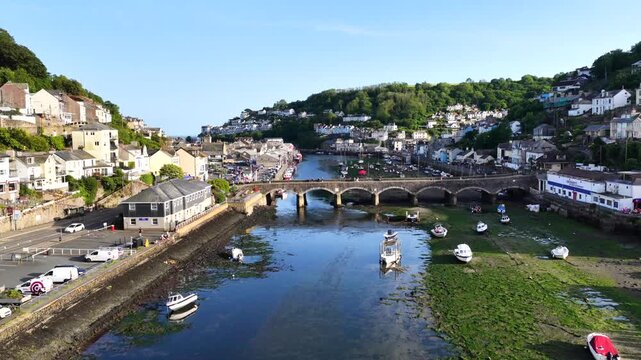 Looe Bridge Aerial 4K