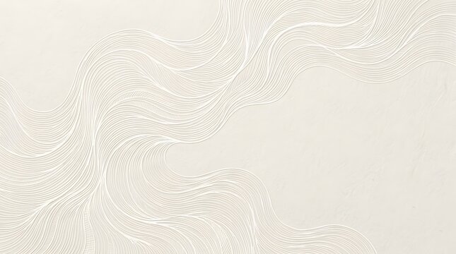 Elegant Beige Abstract Wave Texture Background with Flowing Lines