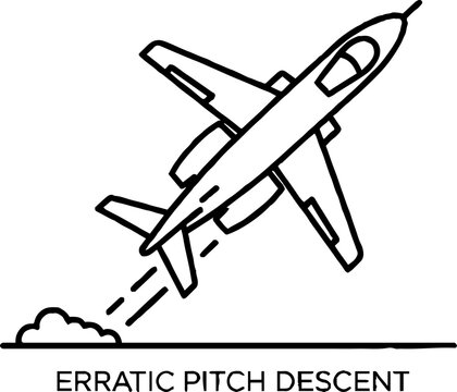 Illustration of Aircraft Erratic Pitch Descent Maneuver.