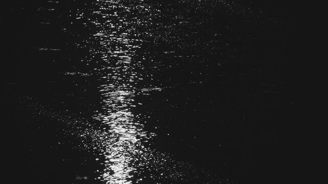 Tokyo,Japan - June 3, 2026: Heavy rain falling on a street surface at night
