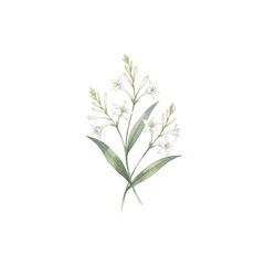 Fototapeta premium Tuberose watercolor illustration