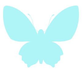 Fototapeta premium Butterfly png sticker, blue beautiful flat clipart